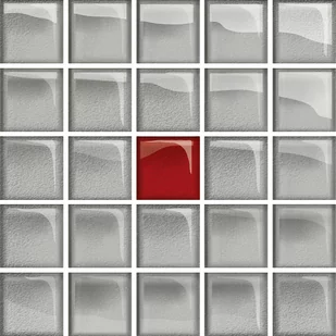 Opoczno Glass Mozaika 14,8x14,8 Srebrny/Czerwony A Poler - Płytki ceramiczne - miniaturka - grafika 2