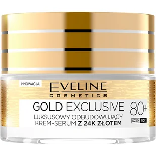 Eveline GOLD LIFT Krem-Serum 80+ z 24k złotem - Serum do twarzy - miniaturka - grafika 1