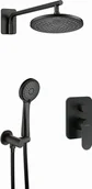 Zestawy prysznicowe - Deante Zestaw prysznicowy podtynkowy Alpinia NAC_N9ER czarny - miniaturka - grafika 1