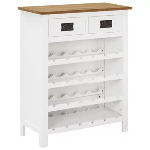 vidaXL Szafka na wino, 72 x 32 x 90 cm, lite drewno dębowe vidaXL - Stojaki na wino - miniaturka - grafika 1