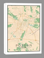 Obrazy i zdjęcia na płótnie - Poznań mapa kolorowa - obraz na płótnie Wymiar do wyboru: 50x70 cm - miniaturka - grafika 1