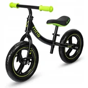 Rowerki biegowe - Rowerek biegowy Bergen Nino Lekki Bezpieczny Czarno-Limonkowy - miniaturka - grafika 1