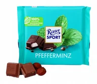 Czekolada - ﻿Czekolada gorzka Ritter SPORT Miętowa z Miętą DE - miniaturka - grafika 1