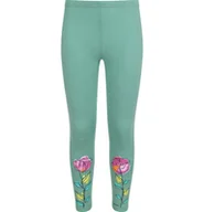 Legginsy - Legginsy dziewczęce leginsy getry dziecięce 158 bawełna motyw kwiatów Endo - miniaturka - grafika 1