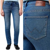 Spodnie damskie - Wrangler SLIM Raven PROSTE WYSOKIE DAMSKIE SPODNIE JEANSOWE W28 L32 - miniaturka - grafika 1