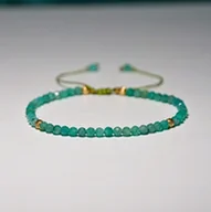 Bransoletki - Bransoletka Szmaragd Jasny 3mm - Crystals Break Talizman Prezent - miniaturka - grafika 1