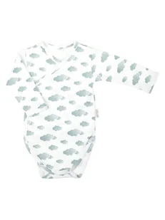 Chłopięce Body bawełniane długi rękaw Chmurka biały, Nicol,r.62 - Body dla niemowląt - miniaturka - grafika 1