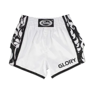 Spodenki Muay Thai Fairtex BSG3 Glory Białe/Czarne L - Kimona, stroje i obuwie - miniaturka - grafika 1