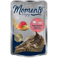 Mokra karma dla kotów - MOMENTS Adult Kurczak i tuńczyk 24x70 g - miniaturka - grafika 1