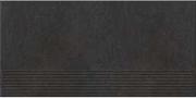 Płytki ceramiczne - Gres zdobiony stopnica DRY RIVER graphite mat 29,55x59,4 gat. I - miniaturka - grafika 1