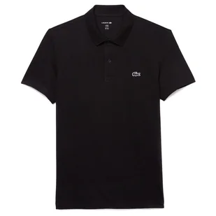 Koszulka Lacoste Regular Fit Cotton Blend Polo DH5522-031 - czarna - Koszulki męskie - miniaturka - grafika 1