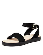 Sandały damskie - Clarks Botanic Ivy sandały damskie z rzemykiem, czarny - Schwarz Black Nubuck - 38 EU - miniaturka - grafika 1