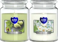 Świece - ZESTAW DUŻA Świeca zapachowa w słoiku BISPOL Aura 100H MIX "4" 2szt. - miniaturka - grafika 1