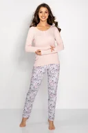Piżamy damskie - Piżama Margarita Pink-Grey, L - miniaturka - grafika 1