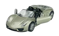 Samochody i pojazdy dla dzieci - WELLY PORSCHE 918 SPYDER CONCEPT SREBRNY 1:34 SAMOCHÓD NOWY METALOWY MODEL - miniaturka - grafika 1