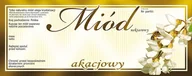 Akcesoria do hodowli zwierząt - Etykiety na miód akacjowy (100szt) E131 - miniaturka - grafika 1