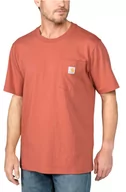 Koszulki sportowe męskie - Koszulka męska T-shirt Carhartt Heavyweight Pocket K87 Q53 Terracotta - miniaturka - grafika 1
