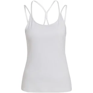 Koszulka damska adidas Studio Slim Strappy Back Tank Top biała HE3141 S - Bluzki damskie - miniaturka - grafika 1
