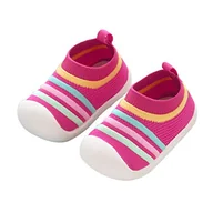Buty dla dziewczynek - DEBAIJIA Unisex buty dziecięce platforma, Czerwony - Czerwony pasek - 19/20 EU - miniaturka - grafika 1