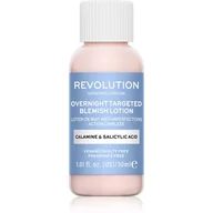 Kremy do twarzy - Makeup Revolution Skincare Overnight Targeted Blemish Lotion preparaty punktowe 30ml - miniaturka - grafika 1