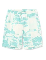 Spodenki damskie - s.Oliver Męskie szorty Detroit, luźny krój, Turkusowy | Biały 01a9, S - miniaturka - grafika 1