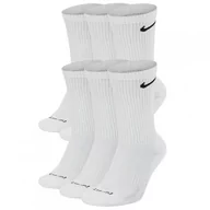 Skarpetki męskie - Nike skarpety białe wysokie komplet 6 par Dri-Fit SX6897-100 39-42 - miniaturka - grafika 1