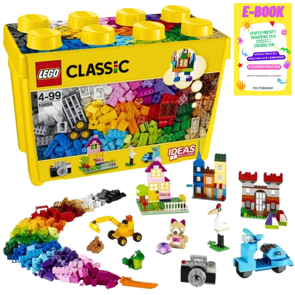 Lego Classic Duże - Lego Duże Pudełko - Prezent Dla Dziecka + Ebook