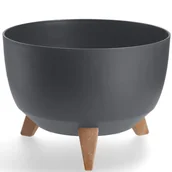 Donice - Misa na kwiaty z nóżkami Luri 33 cm, antracyt - miniaturka - grafika 1