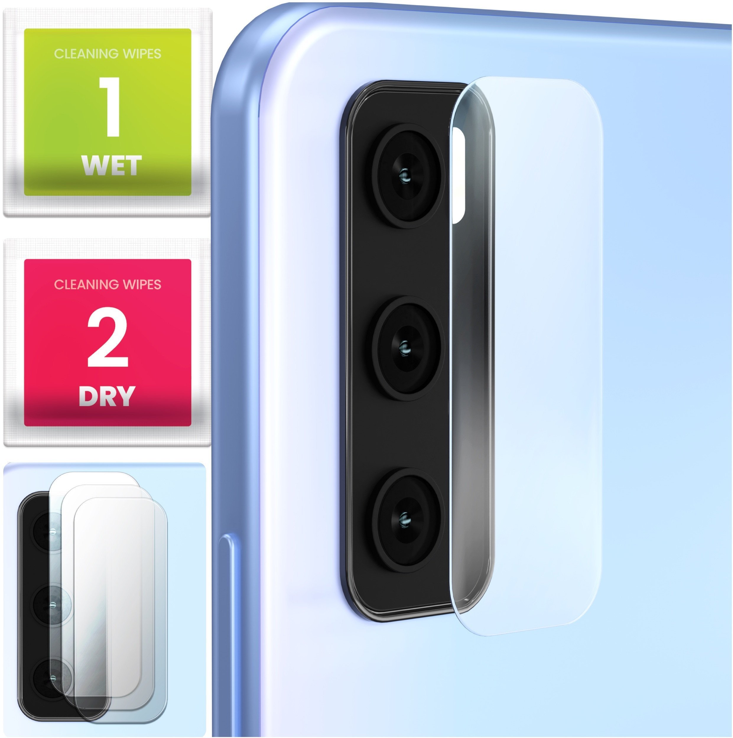 3-PAK Szkło Na Aparat Do Vivo Y70 Hartowane, Ochronne, Na Obiektyw, 9H