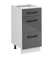 Szafki kuchenne - Szafka do kuchni, stojąca, Frida, 40x45x81 cm, biały, grafit, połysk - miniaturka - grafika 1