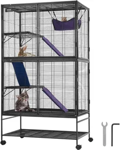 Metalowa Klatka dla Małych Zwierząt 164 cm - Klatki dla gryzoni - miniaturka - grafika 1