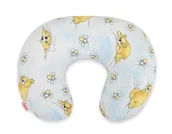 Poduszki do karmienia - Poduszka rogal do karmienia fasolka rozbieralna- śpiące misie niebieskie - miniaturka - grafika 1