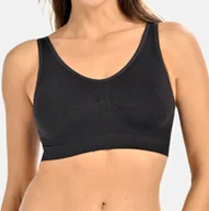 Piżamy ciążowe - Bezszwowy top damski do karmienia Charlotte czarny Czarny L/XL - miniaturka - grafika 1