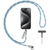 Kable USB - Smycz do telefonu z kablem do ładowania USB-C - USB-C USAMS SJ745 60W 1.2 m Niebieski - miniaturka - grafika 1