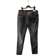 Spodnie damskie - Mos Mosh Spodnie Damskie Wygodne Jeansowe Dżinsowe Granatowe 30 - miniaturka - grafika 1