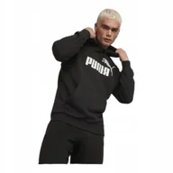 Bluzy męskie - PUMA BLUZA MĘSKA Z KAPTUREM ESS+ 2 COL BIG LOGO HOODIE CZARNA r.S - miniaturka - grafika 1