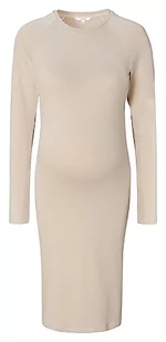 Noppies Damska sukienka Zane Ultra Soft Nursing Ls, jasny piasek, XS - Sukienki ciążowe - miniaturka - grafika 1