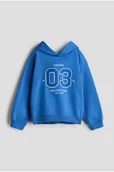 Swetry dla dziewczynek - H & M - Bluza z kapturem i nadrukiem - Niebieski - H&M - miniaturka - grafika 1