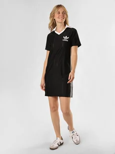 adidas Originals Sukienka damska Kobiety Sztuczne włókno czarny w paski, S - Sukienki - miniaturka - grafika 1