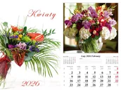 Kalendarze - Kalendarz ścienny 2026 Kwiaty - kalendarz - miniaturka - grafika 1