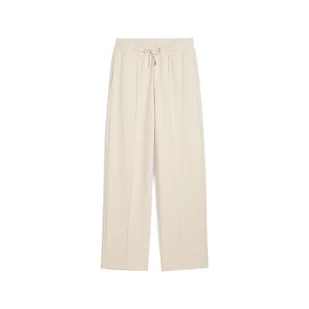 Damskie Spodnie PUMA WARDROBE ESS STRAIGHT PINTUCK PANTS DK OP 62977487 – Beżowy - Spodnie damskie - miniaturka - grafika 1