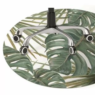 Mata na podłogę pod krzesło Egzotyczne rośliny fi100 cm - Podnóżki, podpórki, podkładki - miniaturka - grafika 1