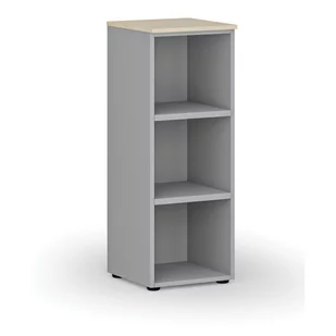 Regał biurowy PRIMO GRAY, 1087 x 400 x 420 mm, szary/buk - Regały biurowe - miniaturka - grafika 4