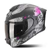 Kaski motocyklowe - Kask Integralny Scorpion EXO-530 Air Hadji Matowy czarny/różowyS - miniaturka - grafika 1