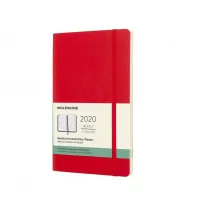 Moleskine Kalendarz 2020 tyg 12ML mo Scarlet red horyzont - Kalendarze - miniaturka - grafika 1