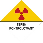 Systemy ekspozycyjne i znaki informacyjne - KA007 ZNAK OSTRZEGAWCZY DO OZNAKOWANIA TERENU KONTROLOWANEGO, PN - PŁYTA PCV 1MM; (230X230MM) - miniaturka - grafika 1