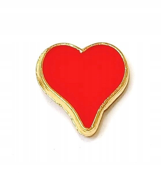 PIN PRZYPINKA BROSZKA PLAKIETKA - POKER KARCIANY KOLOR KIER -CZERWIEŃ SERCE
