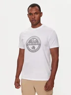 Koszulki męskie - Napapijri T-Shirt S-Bollo NP0A4I3C Biały Regular Fit - miniaturka - grafika 1
