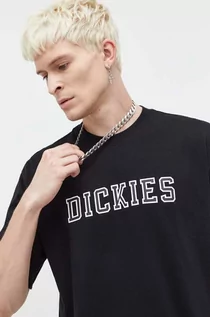 Koszulki męskie - Dickies t-shirt bawełniany męski kolor czarny z nadrukiem - grafika 1