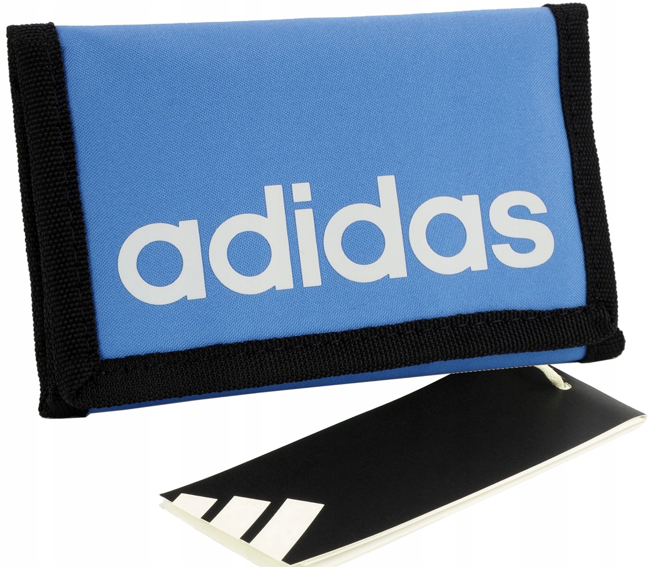 Adidas Portfel Młodzieżowy Kieszeń na Bilon Karty Legitymacje Niebieski